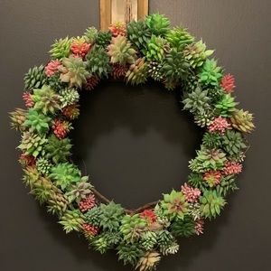 Succulent wreath for your front door